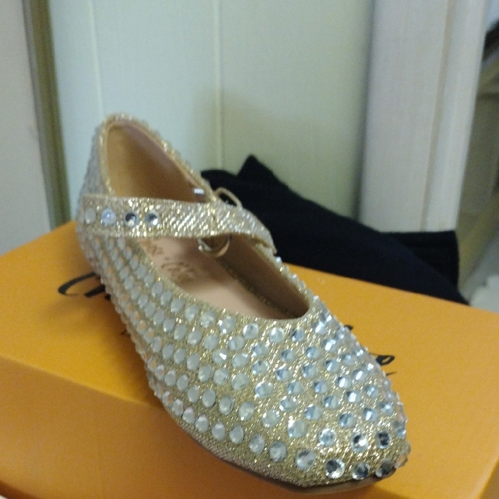 Sparkling Rhinestone Mary Jane Flats